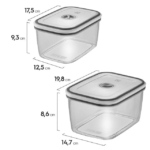 Kit Electrolux 12 Potes Herméticos 41046086 — Medidas dos potes maiores
