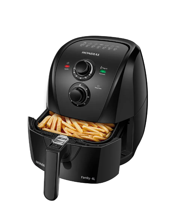 Air Fryer Mondial AFN-40-BF 4 L — Produto com cesto aberto