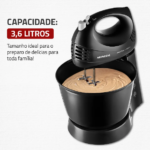 Batedeira Prática Mondial B-44-B 400 W — Tigela com capacidade de 3,6 litros