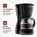Cafeteira Elétrica Mondial C-30-18X-FB — Capacidade para 18 xícaras e jarra de vidro
