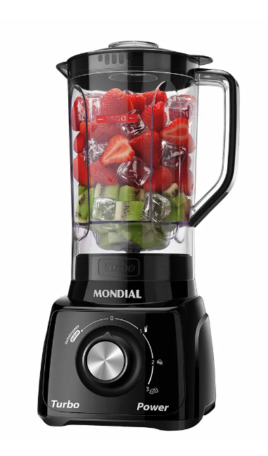 Liquidificador Mondial Turbo Power L-99-FB 550 W — Produto completo