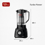 Liquidificador Mondial Turbo Power L-99-FB 550 W — Dimensões e peso do produto