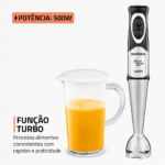 Mixer Mondial M-16-BI 500 W — Potência de 500 W e função Turbo