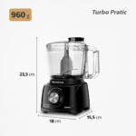 Mini Processador Mondial MP-16-B 300 W — Dimensões e peso do produto